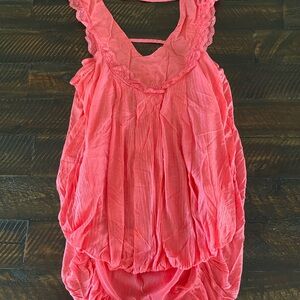Coral Sleeveless Blouse